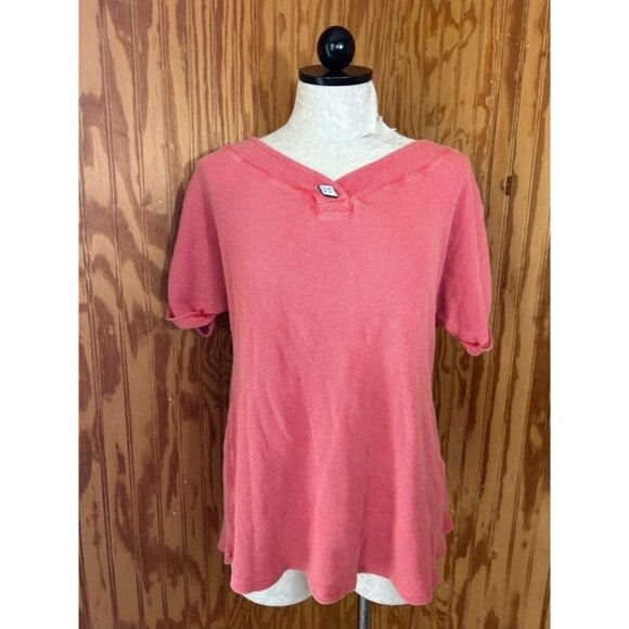 Soft Surroundings Jessi Tee Pullover T-Shirt Dolman Short Sleeve Pink Sz XS - Picture 1 of 9